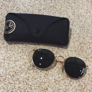 Ray-ban Round Gunmetal Sunglasses
